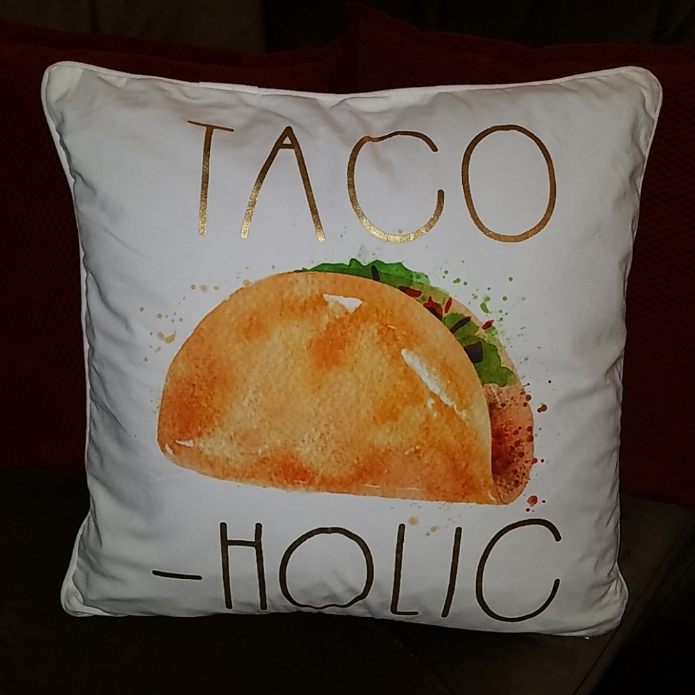 Taco Holic Pillow cover THRO By Marlo Lorenz